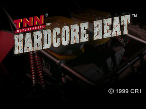 TNN Motorsports Hardcore Heat title screen for Sega Dreamcast